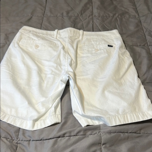Abercrombie & Fitch White Flat Front Shorts - Picture 6 of 7